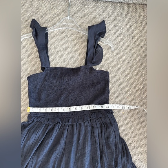 Nanette Lepore Navy Smocked Maxi Dress - Size 6 - Picture 2 of 11